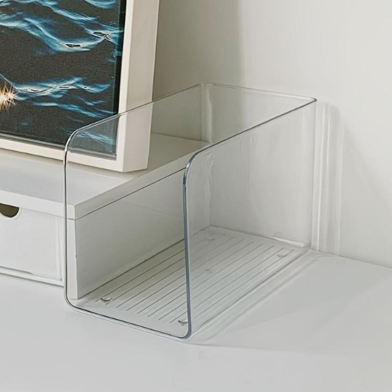 

1 шт. Пластиковый органайзер-подставка для книг с несколькими отделениями - Прозрачный настольный держатель для файлов для офиса, дома, украшения для книжной полки прозрачный