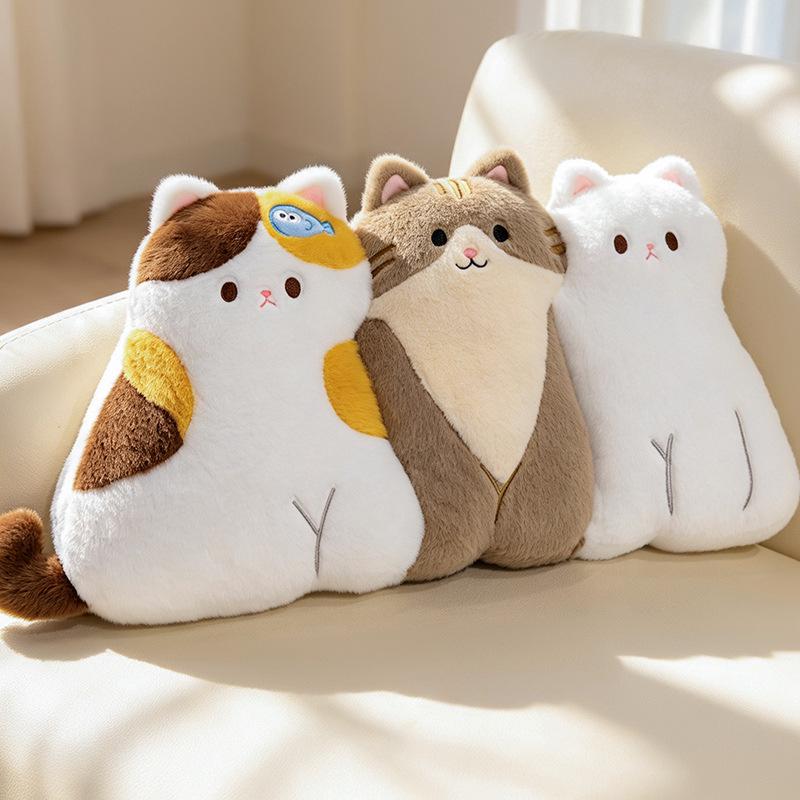 Pet-Themed Cat and Dog Hugging Pillow: Cozy Sofa and Bedroom Back Cushion with Adorable Multi-Pet Design