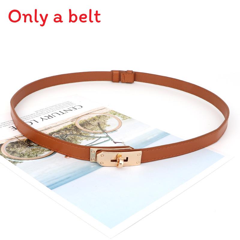 

Small Metal Simple Square Buckle Womens Slim Waist Belt For Daily Casual Wear дубильна кора