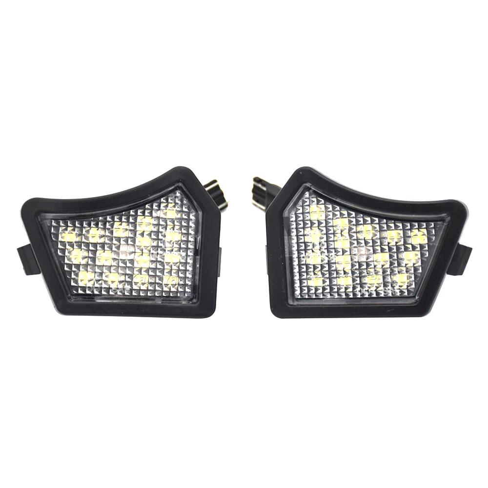 2Pcs Puddle Light For Volvo V40 V50 C30 C70 S40 S60 S80 V50 V70 XC70 XC90 LED Under Mirror Lamp For Jaguar XJ XF XK/XKR XE