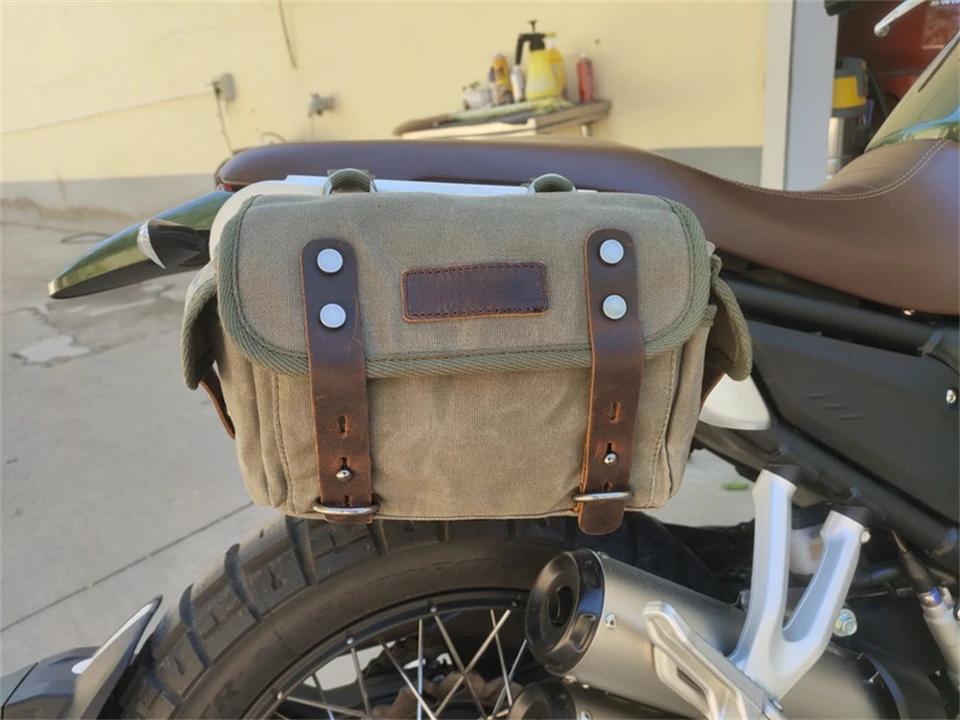 Motorcycle SaddleBag Universal Side Bag With Removable Waterproof Inner Bag Travel Motorbike Luggage