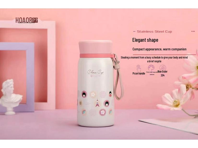 HOAOR Stainless Steel Insulated Portable Water Bottle