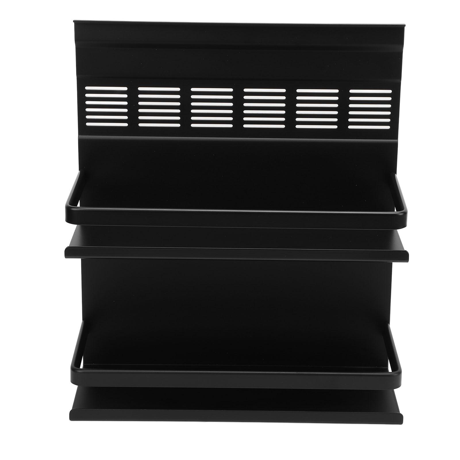

Wall Mount Spice Rack Aluminum Alloy Multi Layer Space Saving Easy Access for Kitchen