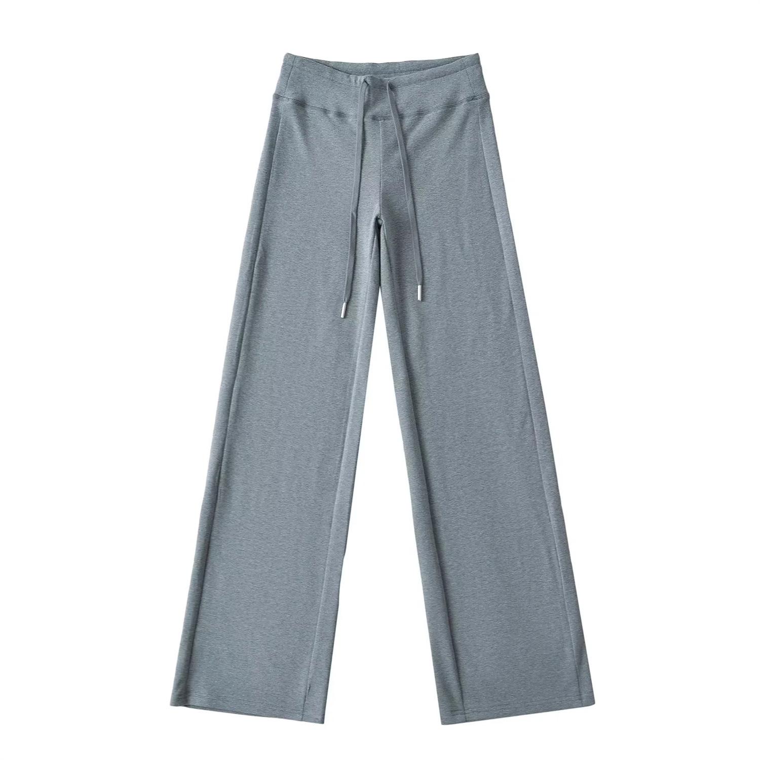 

Women s Autumn Spicy Girl High-Waisted Knit Wide-Leg Pants - Versatile, Comfortable, Slimming, Casual, Floor-Length Small