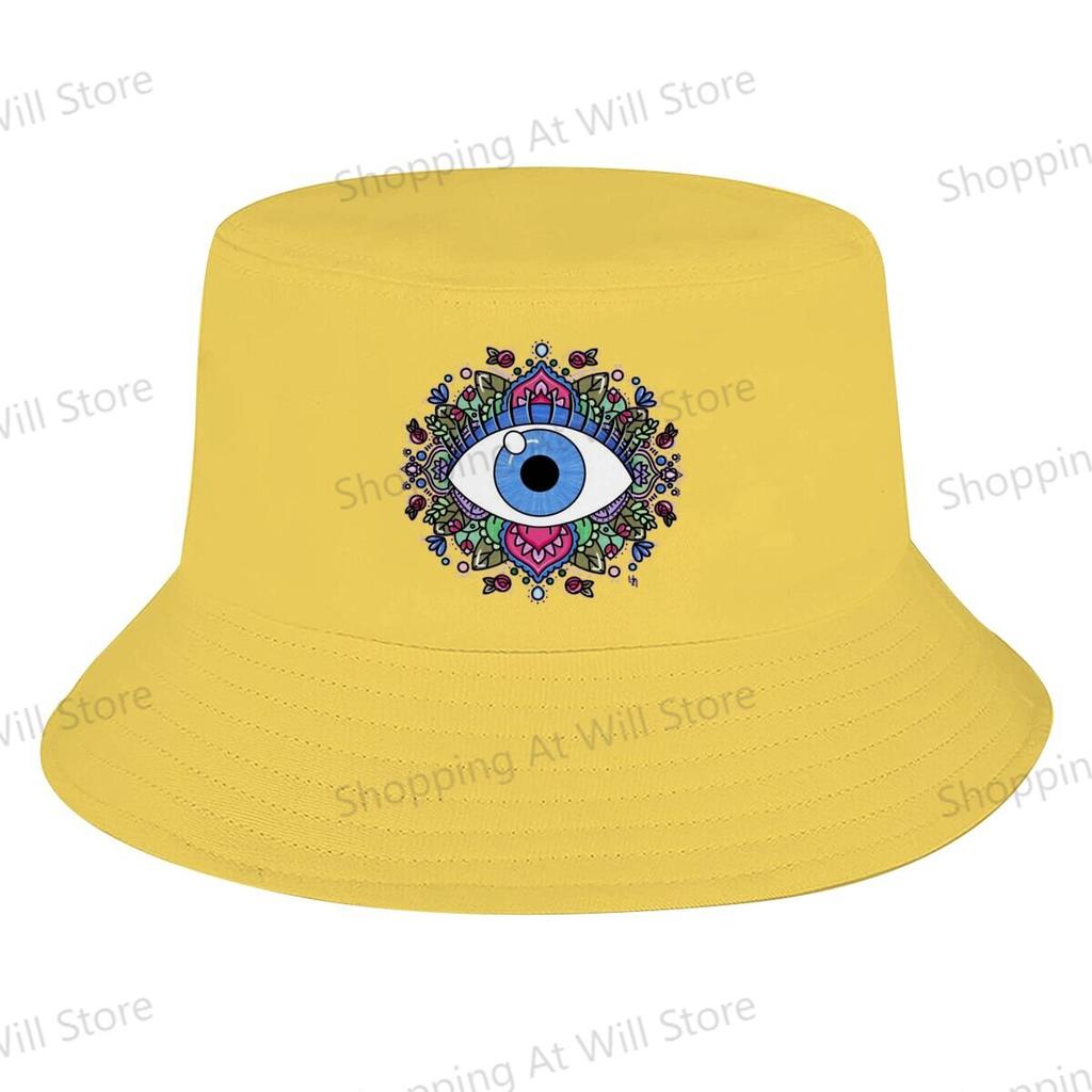 Evil Eye Unisex bob Bucket Hats Men And Women Outdoor sports cap Creative Gift