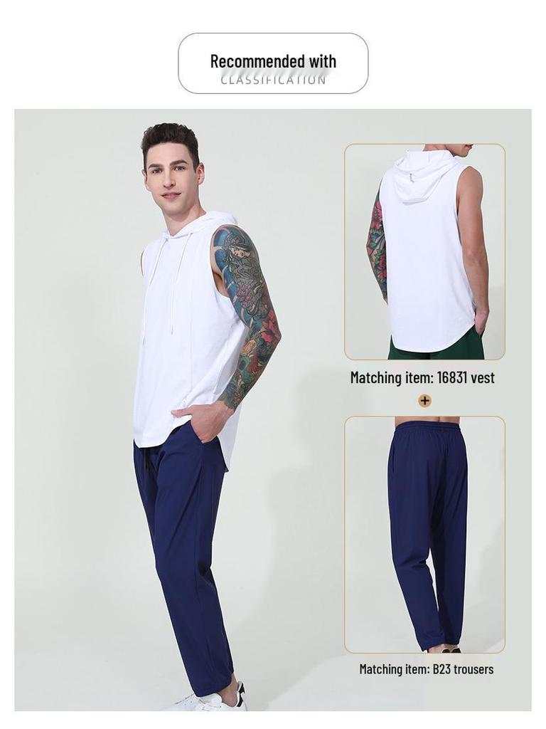 Men's Quick-Dry Loose Fit Running Pants with Elastic Cuffs