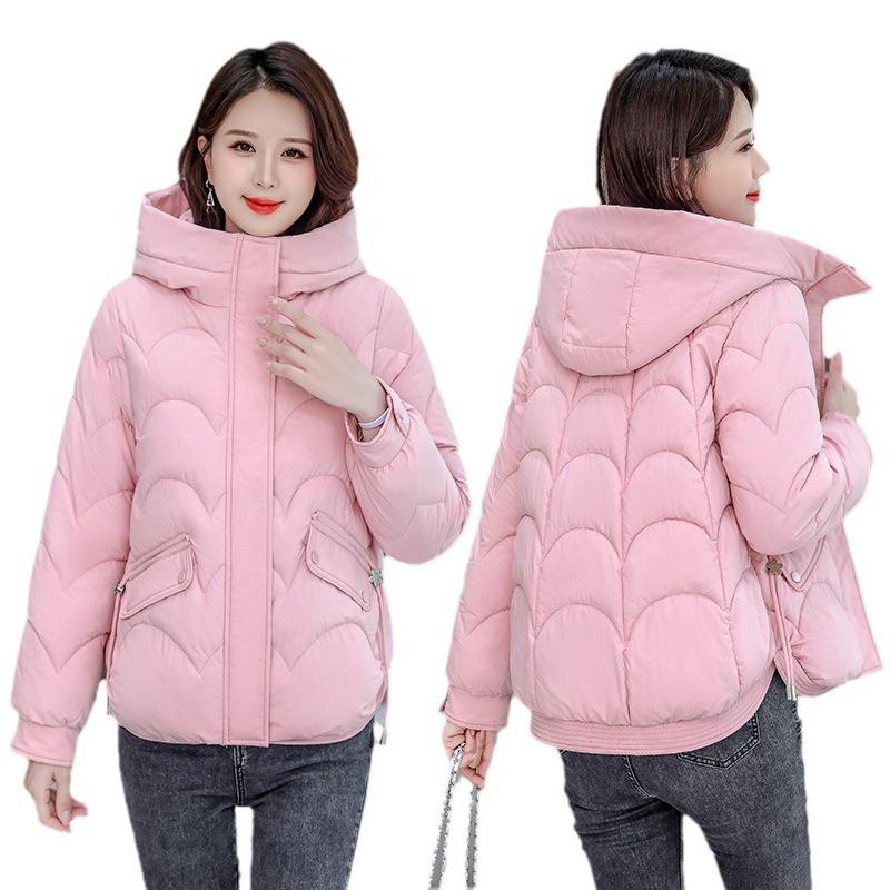 Down and padded jacket women's winter 2025 new cotton jacket short Korean version loose hooded thickened warm jacket padded jacket tide