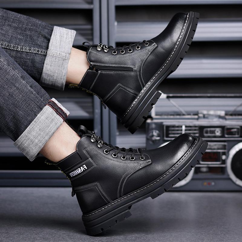 Pánské sněhule Nové zimní sametové teplé boty Módní pánské boty Vlna Vysoký svršek Venkovní ležérní Pánská obuv Bavlněné boty