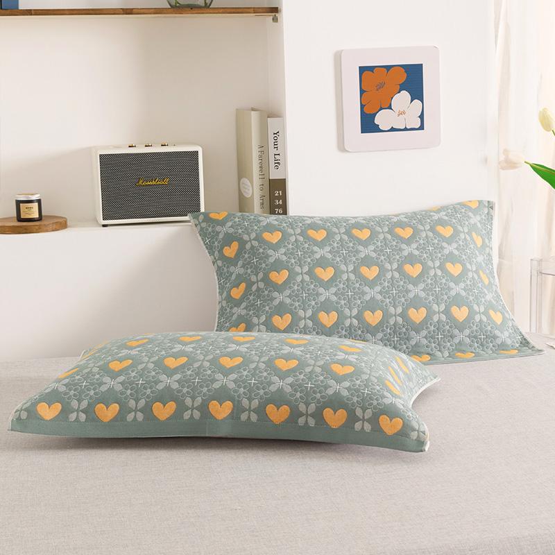 BrandNew Pure Cotton Pillow Cover a Pair of Cotton Gauze Pillow Cover Universal for All Seasons to Absorb Sweat