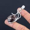Oval Natural Coconut Jasper 925 Silver Birthday Bezel Anniversary Unique Pendant