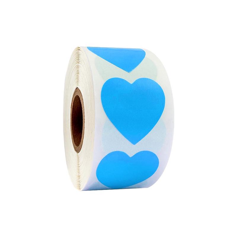 Heart-Shaped Multicolor Label Stickers: Writable, Adhesive, and Perfect for Categorizing or Decorating.
