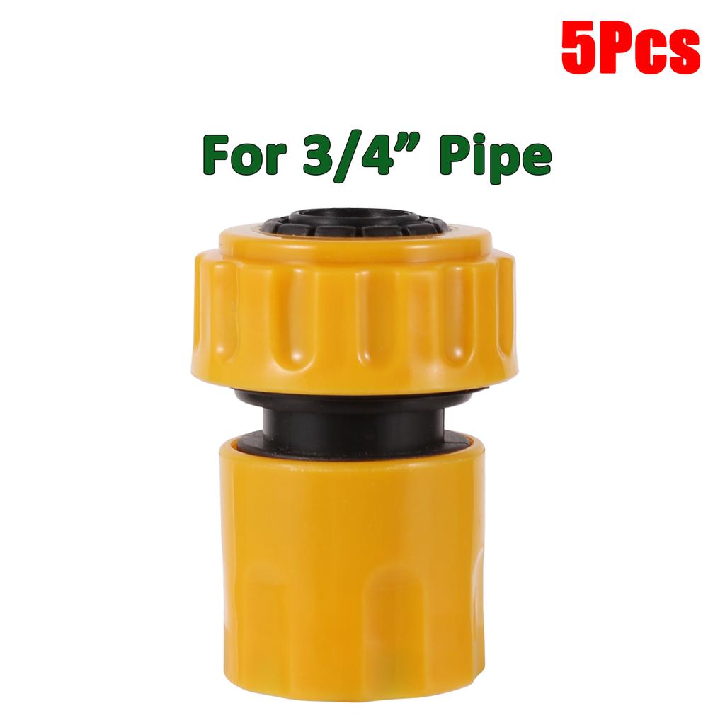 5Pcs Garden Water Quick Connectors 1/2" 3/4" 1" Pipe Fast Release Coupler Irrigation Car Washing Pipe Extension/Repair Joint