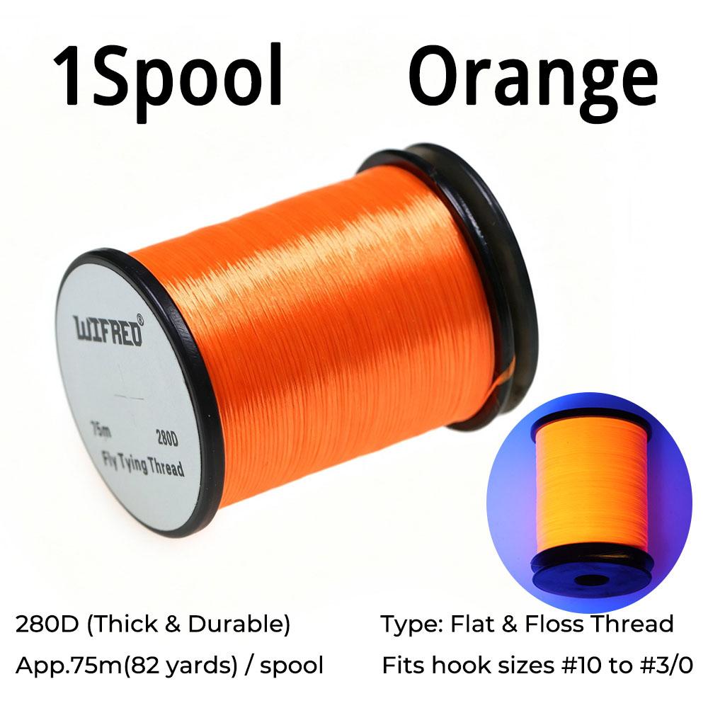 280D High Strength Fly Tying Thread Nylon Flat Floss for Saltwater Streamers Big Wet Nymphs Baitfish Predator Muskie Pike Flies