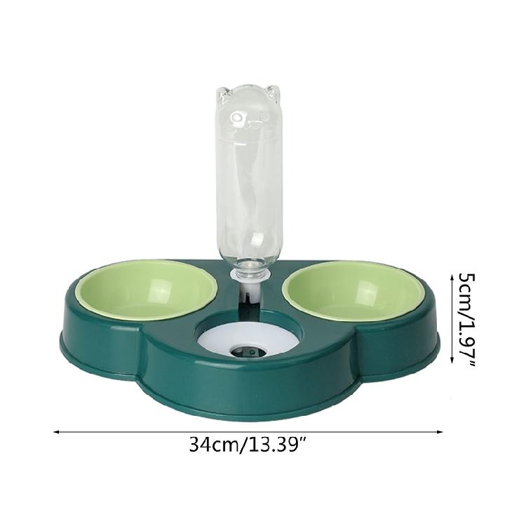 Pet Automatic Feeder and Waterer Detachable Waterer + Anti-overturning Bowl