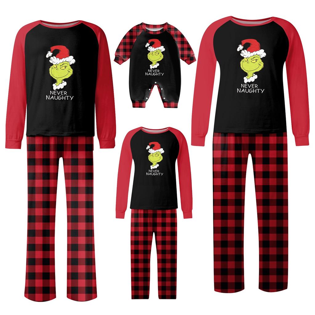 Christmas Prints Family Matching Long Sleeve Tops+Pants Set Family Matching Sets