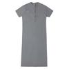 Men's Short Sleeve Muslim Robe Ethnic Style Traditional National Costume Loose Casual Long Gown Daily Wear Arabian Robe