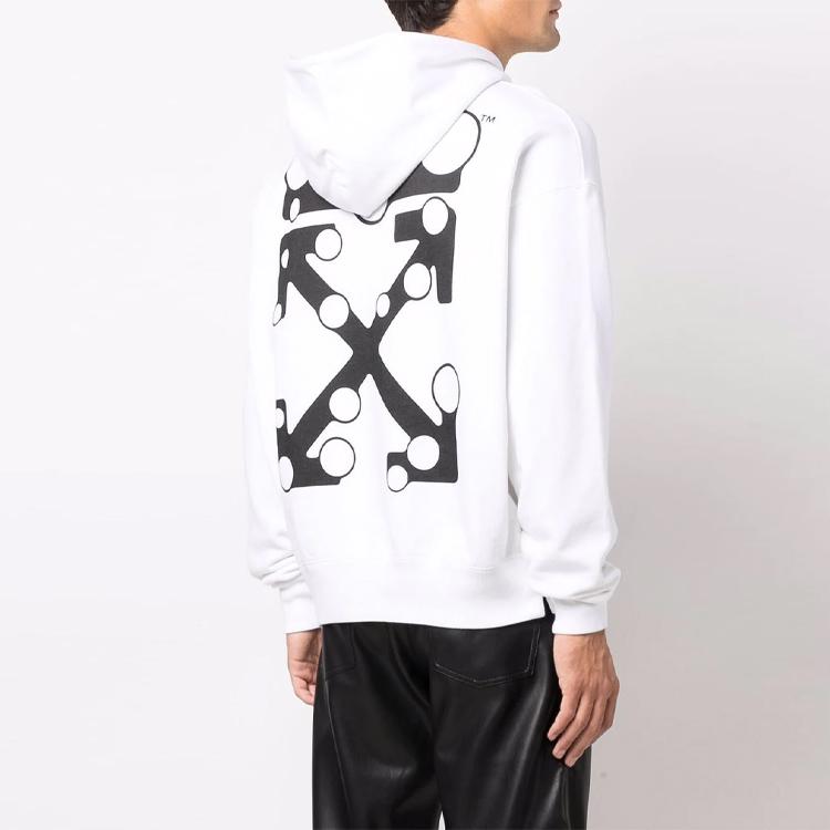 Off-White Bubble Arrows Hoodie White Black Men Streetwear OMBB085F21FLE0110110