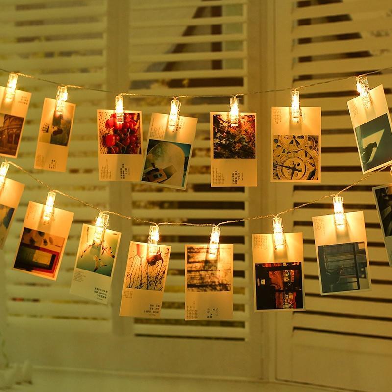 Buy Photo String Light 10 Photo Clips Fairy Twinkle Lights Wedding ...
