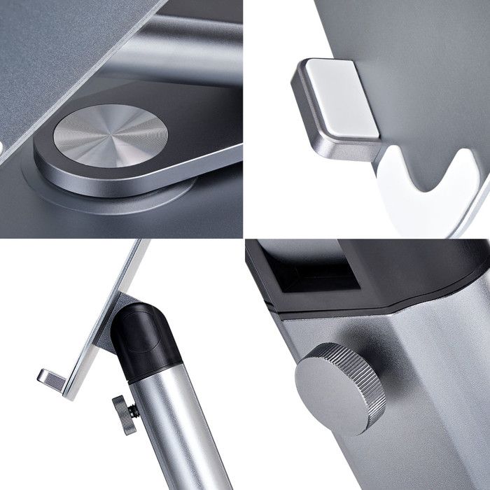 StarTech.Com 360° Swivel Laptop Stand Aluminum Adjustable Silver Max 5kg