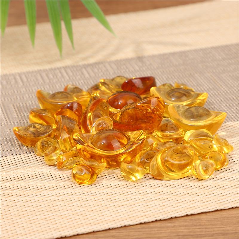 Crystal Glass Ingot Ornament for Housewarming or Office Desk Gift To Buddha