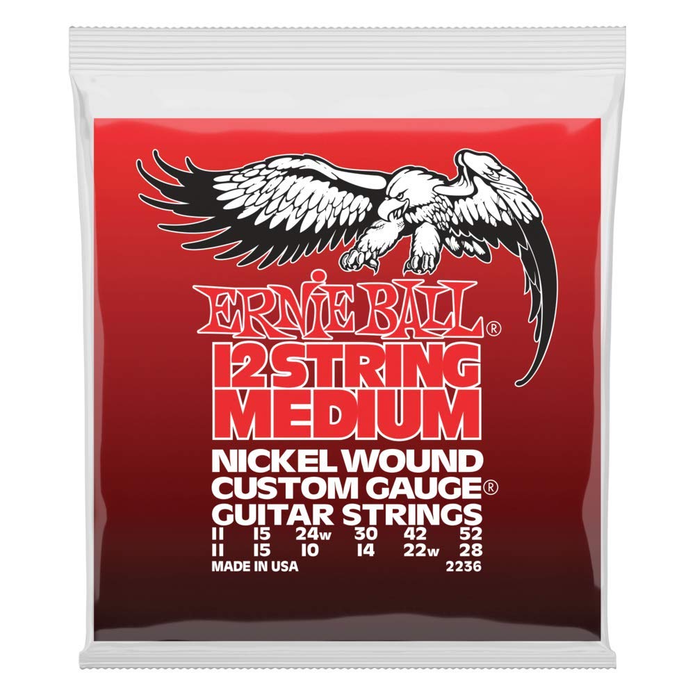 

ERNIE BALL 2236 Струны для электрогитары 12 струн NICKEL WOUND MEDIUM Никелированная обмотка средняя [Подлинный продукт] (11-52) 12-СТРУННАЯ
