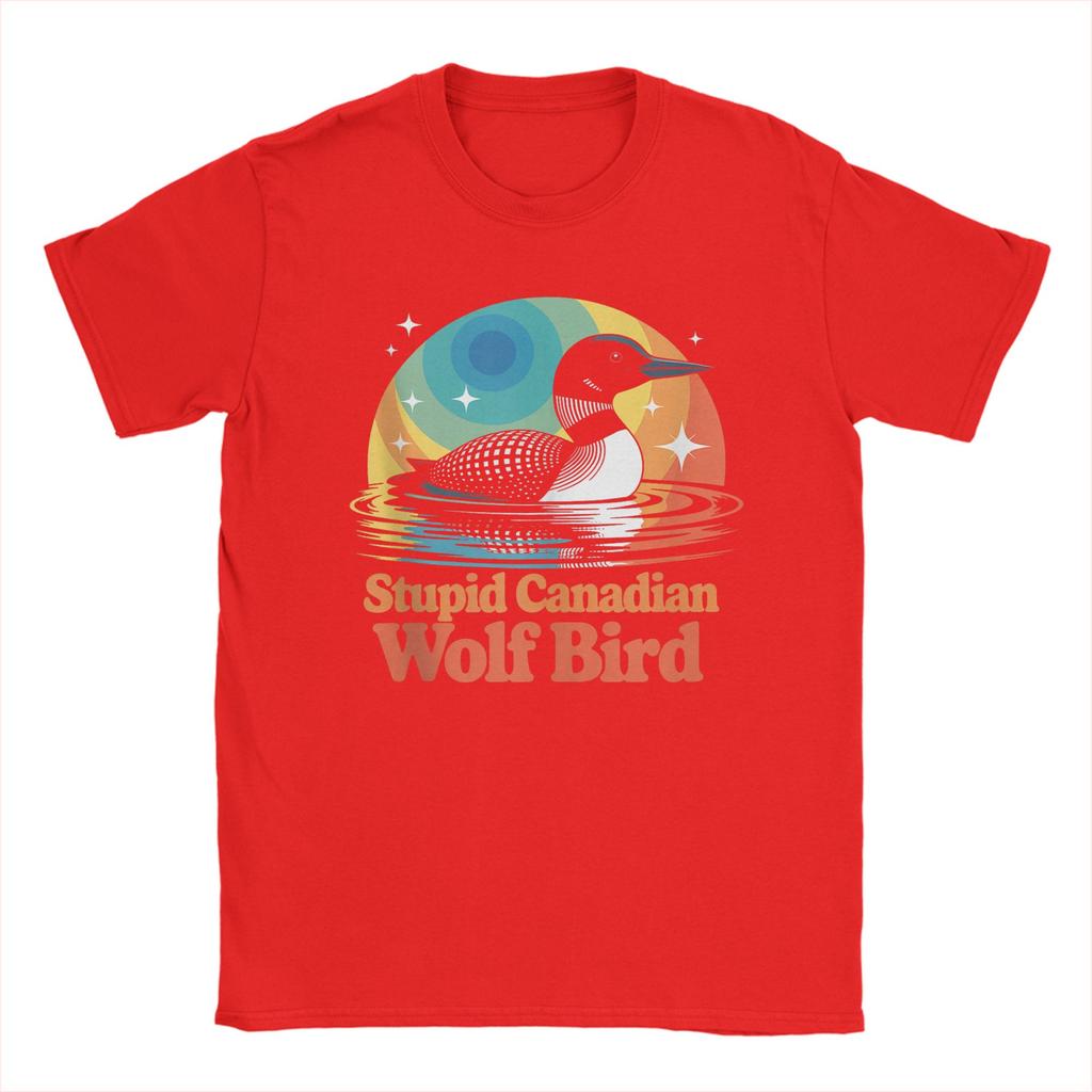 Common Loon Bird Watching Lover Stupid Canadian Wolf Bird TShirt Summer Cotton TShirts Unisex Harajuku Tee Shirt Vintage Top Tees