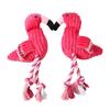 Adorable Pet Doll Flamingo Shape Dog Toy Durable Chew Proof Teeth Grinding Relief Fun Playtime for Dogs