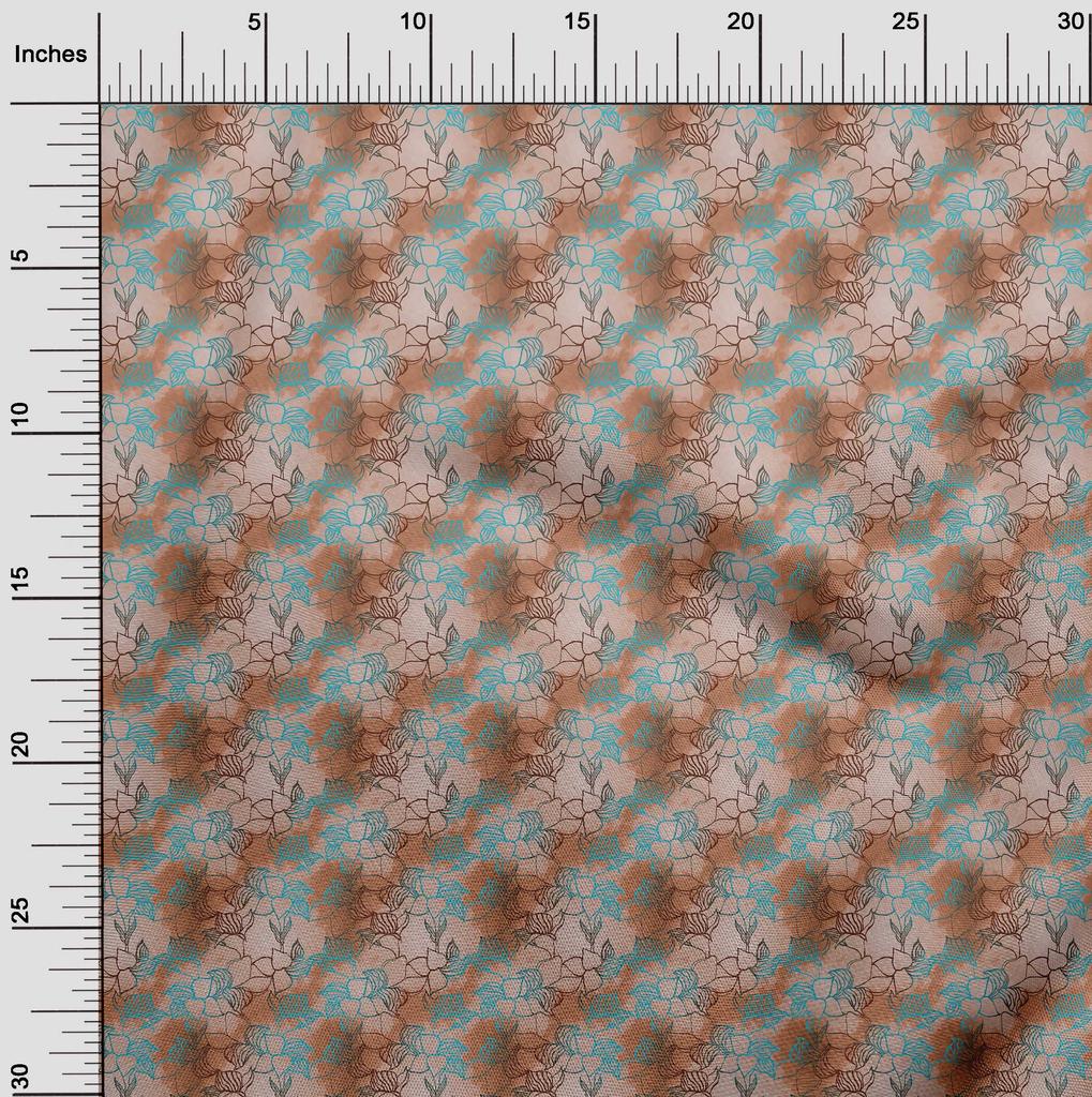 oneOone Cotton Flex Pear Green Fabric Leaves Craft Projects Decor Fabric Printed By The Yard 40 Inch