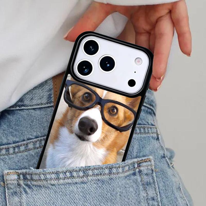 Corgi Dog and Bubble Tea Phone Case for iPhone 16e 15 14 13 12 17 Pro Max Plus Air 17pro Cover Coque