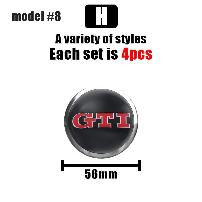 4pcs 56/60/65mm Volkswagen Car Wheel Center Cover Stickers Hub Cap For VW R Golf Touran Octavia Motion GTI Polo Auto AccessoriesNB4