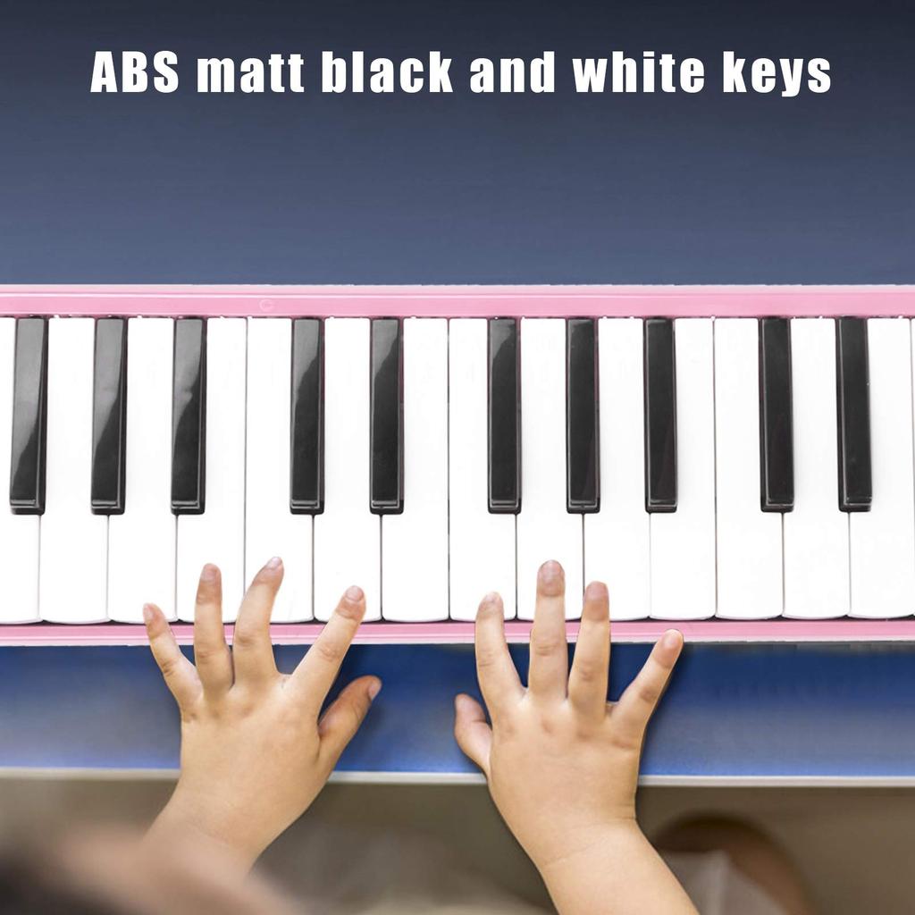 Melody Piano Klávesnice Harmonika Nástroj 32 kláves Klávesnice Harmonika Mateřská škola (Růžový)