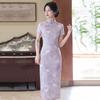 Green national style, new Chinese Suzhou long cheongsam, improved young 1011 new women's high-end sense, daily wear