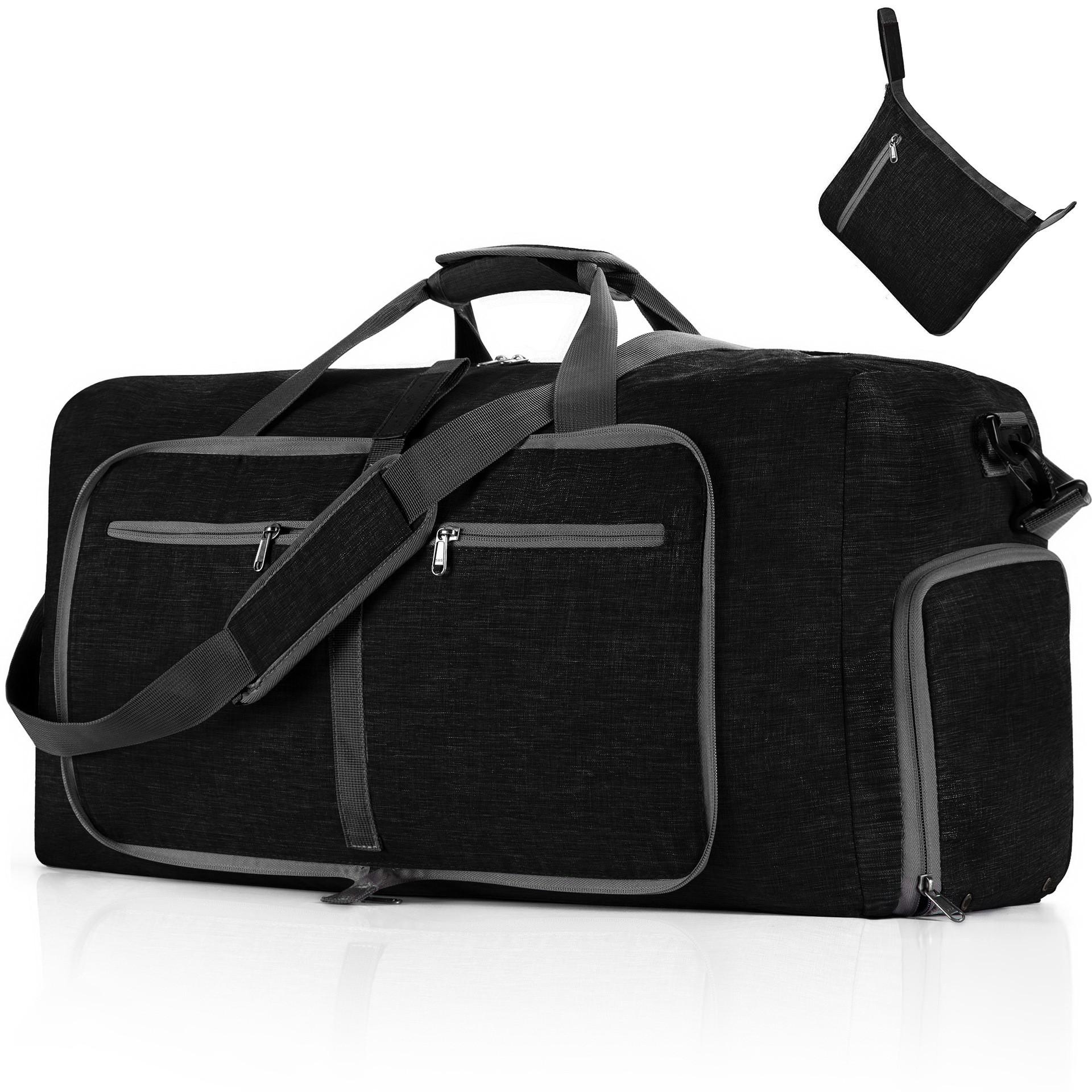Folding Hand-Held Travel Bag, Sports Bag, Cationic Large-Capacity Fitness Duffel Bag 65L