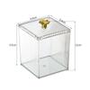 Storage Box Acrylic Dust-Proof Transparent Jewelry Box Makeup Removal Cotton Swab Lipstick Container Desktop Storage Organizer