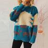 Christmas holiday sweater handmade sequined Christmas tree deer jacquard thick pullover sweater 3605 KTB