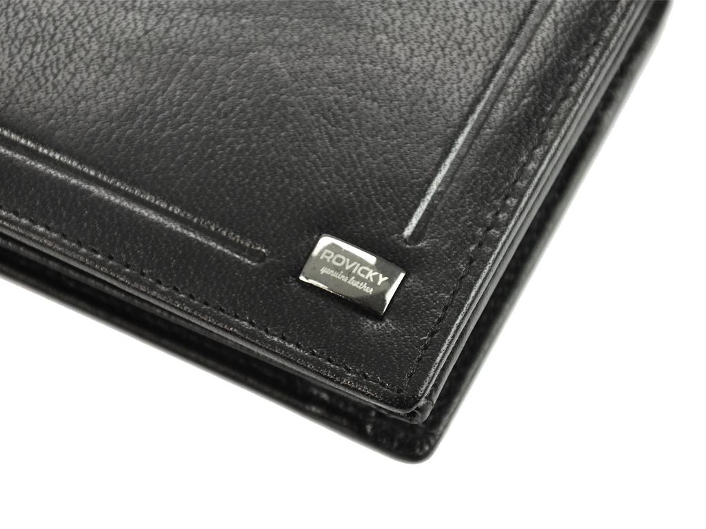 Skórzany męski portfel Rovicky PC-103-BAR RFID