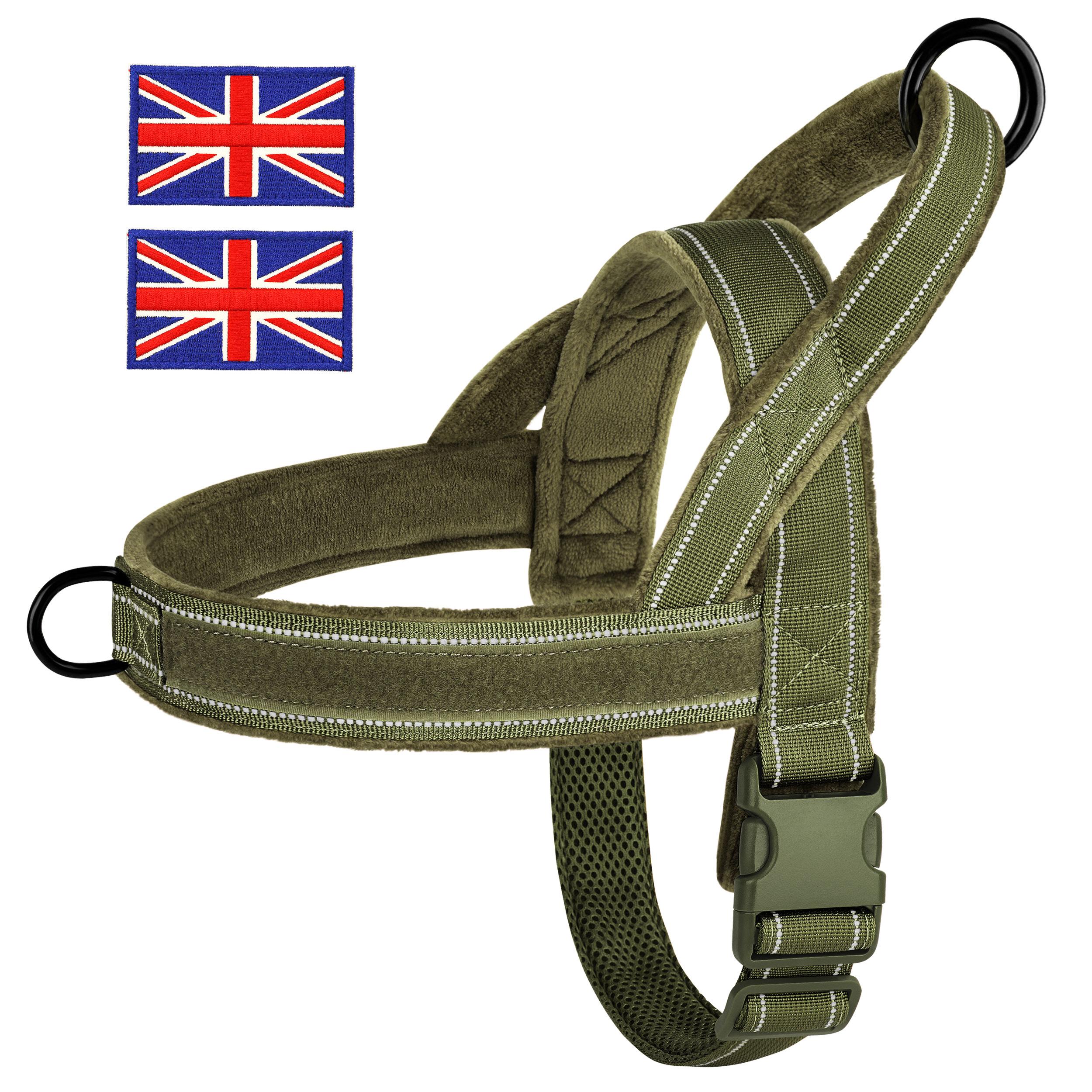 Tactical Military Dog Harness Reflective Dog Training Harnesses Padded Pet Tactical Vest for Medium Large Dogs German Shepherd S