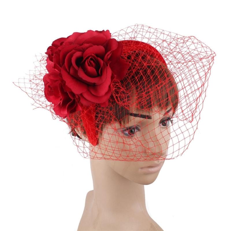 

Elegant Fascinator Headband Hair Hoop for Women Cocktail Tea Party Headwear Exquisite French Fascinator for Wedding