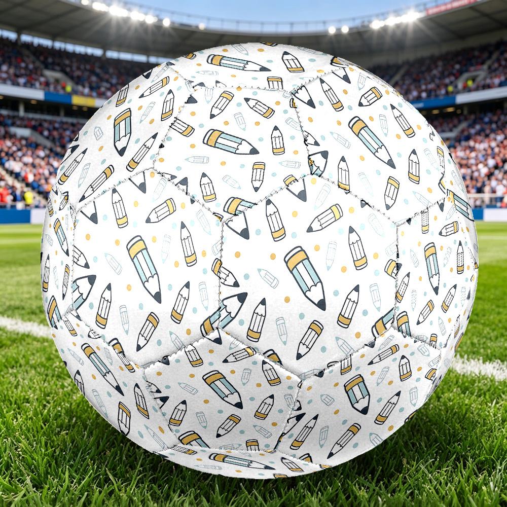 1PC Pencil Soccer Ball Size 5 Football Machine Sewn Indoor/Outdoor Universal Football Gift W45