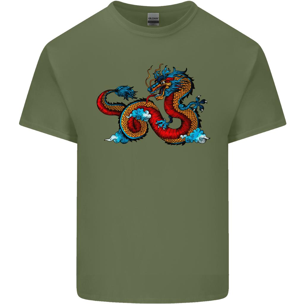 Oriental Style Dragon Unisexs Light Cotton TShirt