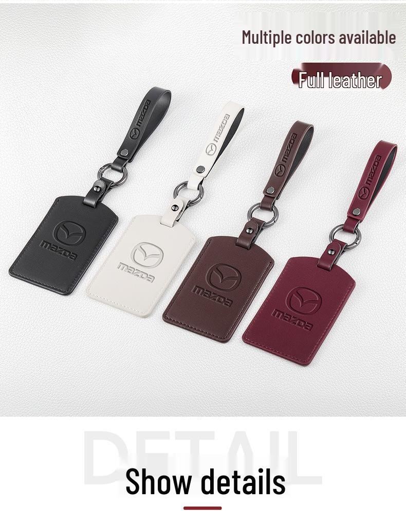 Mazda EZ6 Card Key Cover: 2025 Model, NFC Genuine Leather Protection Case, EZ-60 Buckle