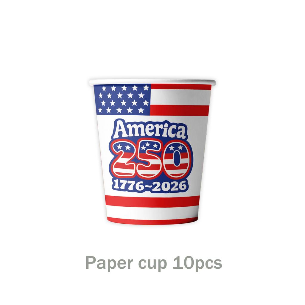American Independence Day Theme Festival Party Decorations 250th Anniversary Celebration Cup Plate Tableware Background Supplies