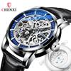 CHENXI Automatic Watch Men Skeleton Watches Casual Sport Leather Band Mechanical Wristwatches Men Winner Reloj Hombre