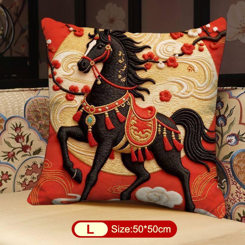Throw Pillow Cushion Cover Horse Print Luxury Modern Fashion Style Couch Sofa Pillow Covers Bedroom Living Room
