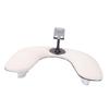 Nail Arm Rest for Nail Tech with Phone Holder U Shaped Manicure Hand Rest Tilted for Salon Home Use White