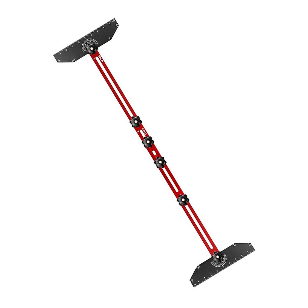 Stair Tread Template Tool Measuring Jig Aluminum Alloy Gauge Adjustable Sliding Installer with Case for Layout Projects