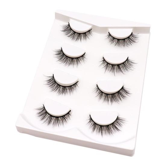 4Pairs False Eyelashes Natural Dense Exquisite Cross Makeup Extensions Eye Lashes for Ladies
