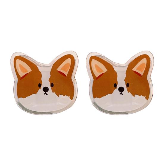 

2Pcs Double-Sided Binder Clip Cartoon Cat And Dog Note Holder Clips Portable Document And Book Page Clamps for Office And School Desk Organizer A