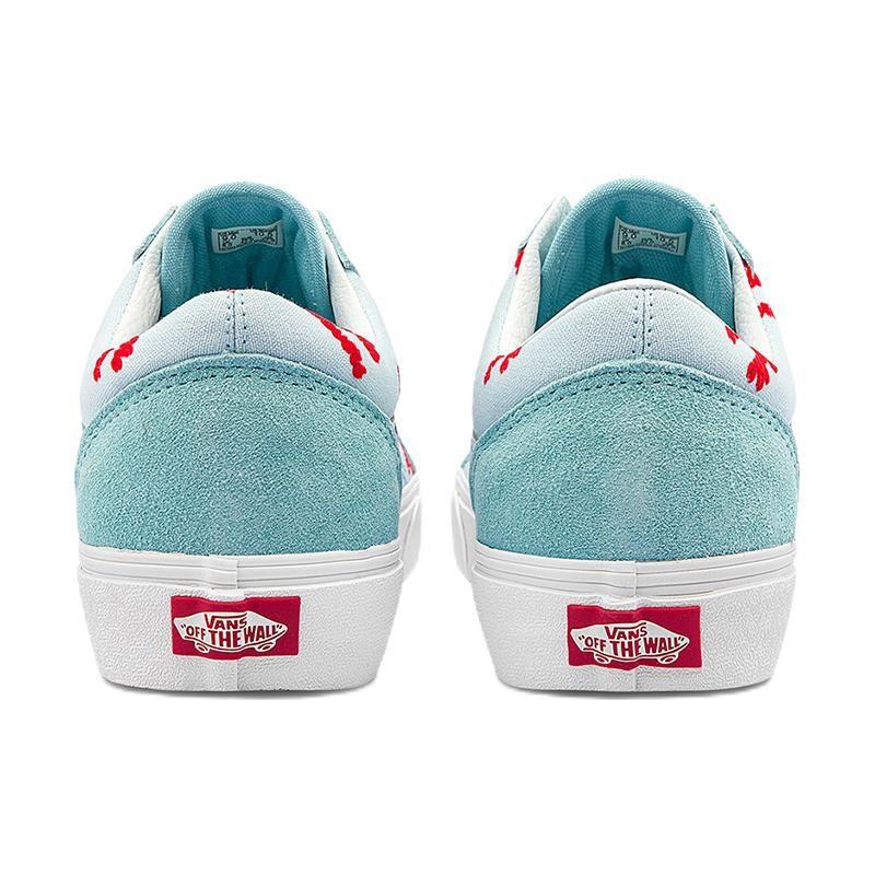 Vans Old Skool Canvas Letter Print Low Top Skate Shoes Unisex Sneaker Light-Blue VN0A5KRFB63