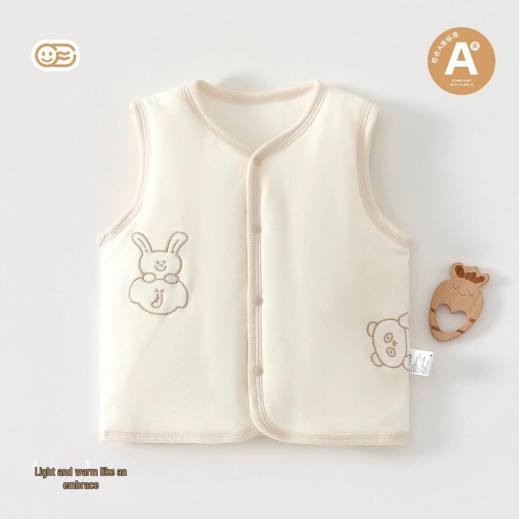 Warm Cotton Padded Baby Vest for Newborns and Toddlers - Unisex, Autumn/Winter/Spring